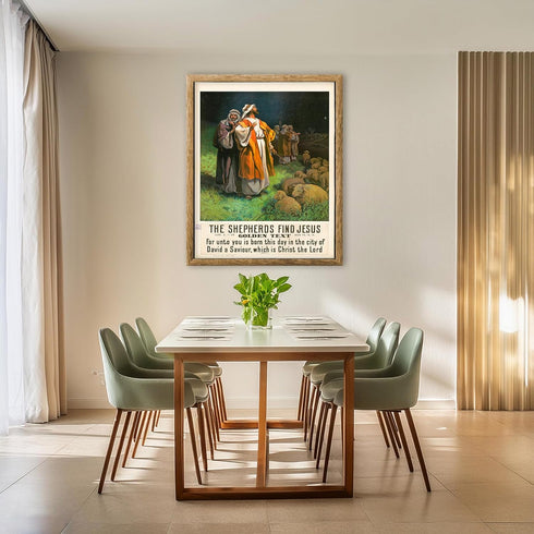 Posterizer 1 pcs-The shepherds find Jesus poster-Religious Posters-Gifts for Christians -Decor for Church, Sunday School Classroom- unframed wall ...